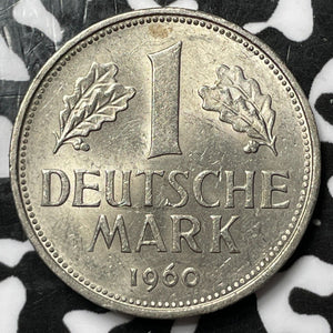 1960-F West Germany 1 Mark Lot#D7372 High Grade! Beautiful! Better Date