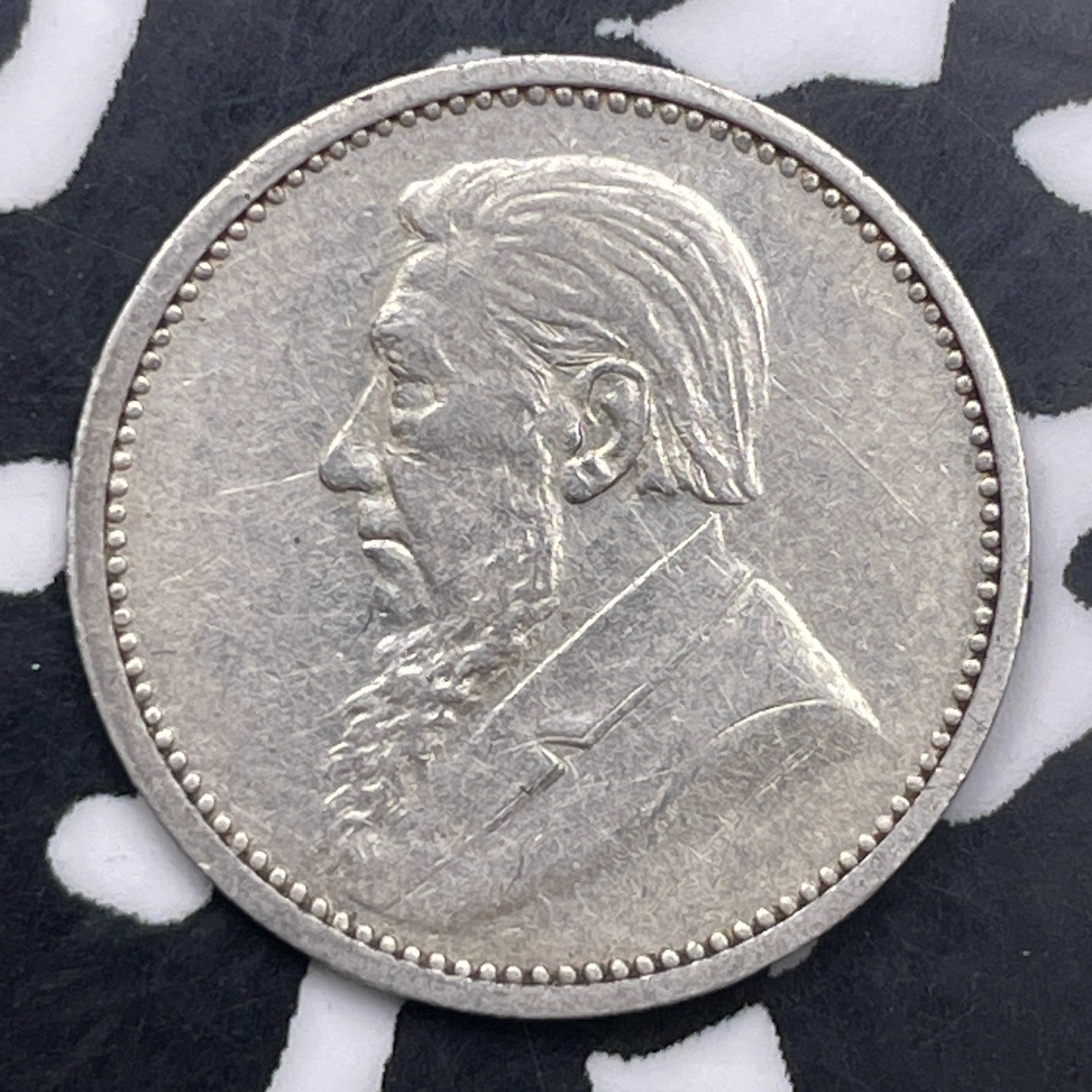 1893 South Africa 3 Pence Threepence Lot#F3561 Silver! Low Mintage