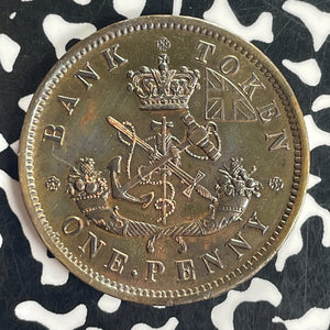 1857 Upper Canada 1 Penny Token Lot#T8425 Nice!