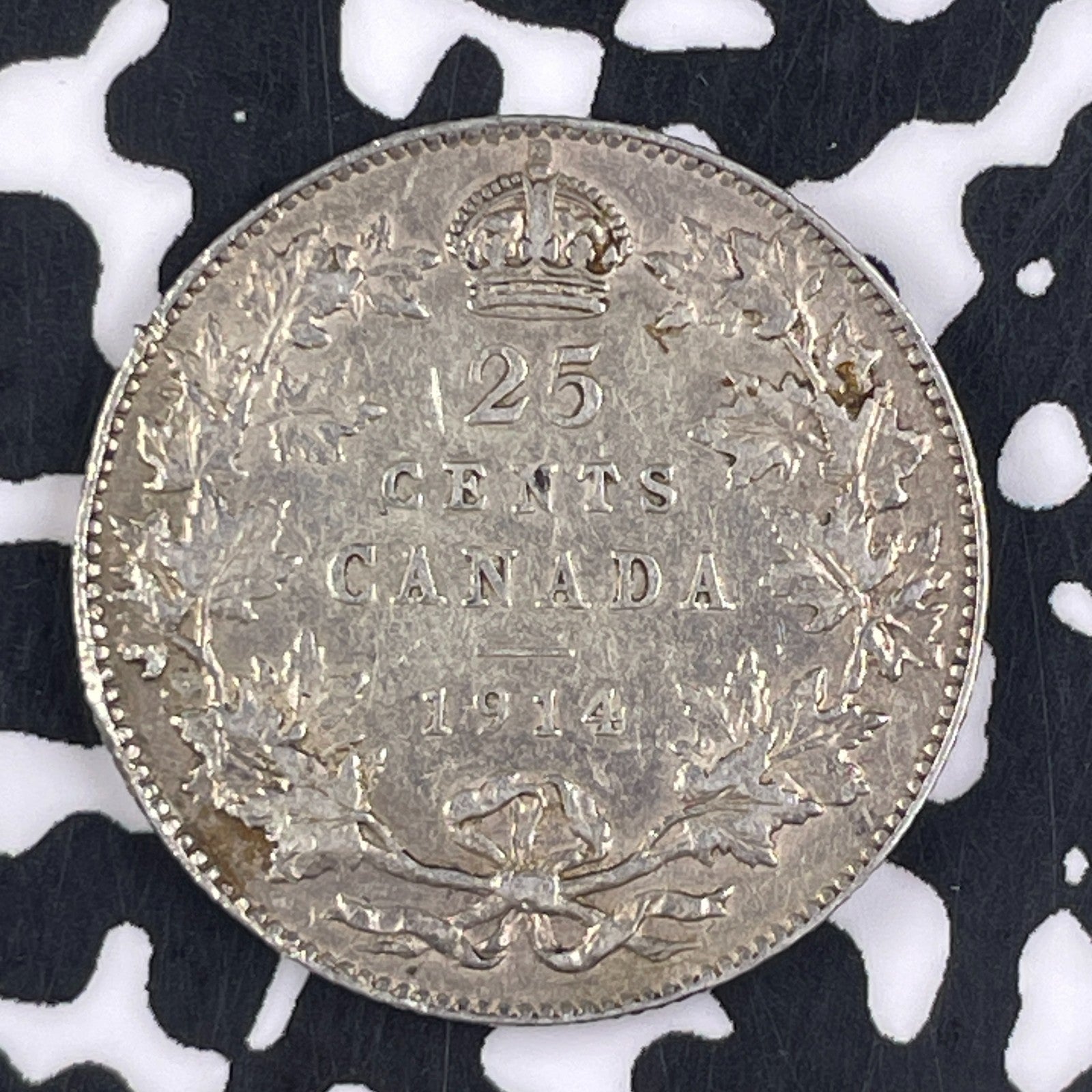 1914 Canada 25 Cents Lot#F3521 Silver!