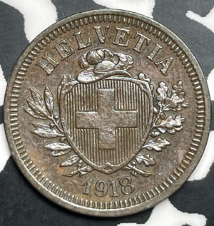 1918-B Switzerland 1 Rappen Lot#T9877
