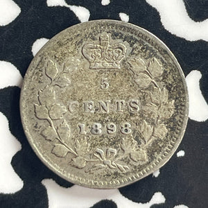 1898 Canada 5 Cents Lot#T7904 Silver! Better Date