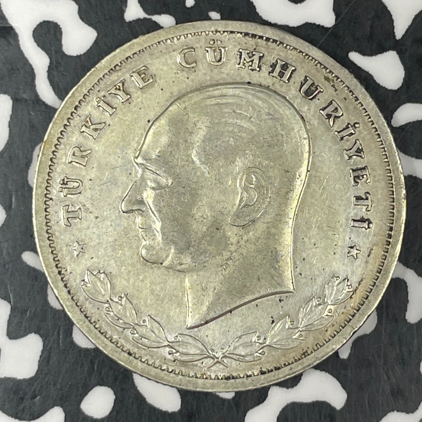 1934 Turkey 100 Kurus Lot#JM0478 Silver! Nice! Scarce!