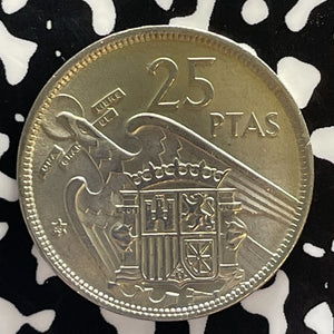 1957(58) Spain 25 Pesetas Lot#T3068 High Grade! Beautiful!