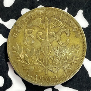 1902 Bolivia 5 Centavos Lot#T9644