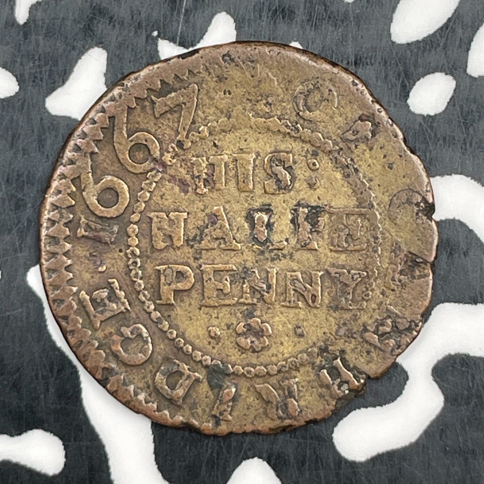 1667 Great Britain Cambridge Francis Jerman 1/2 Penny Token Lot#N1602