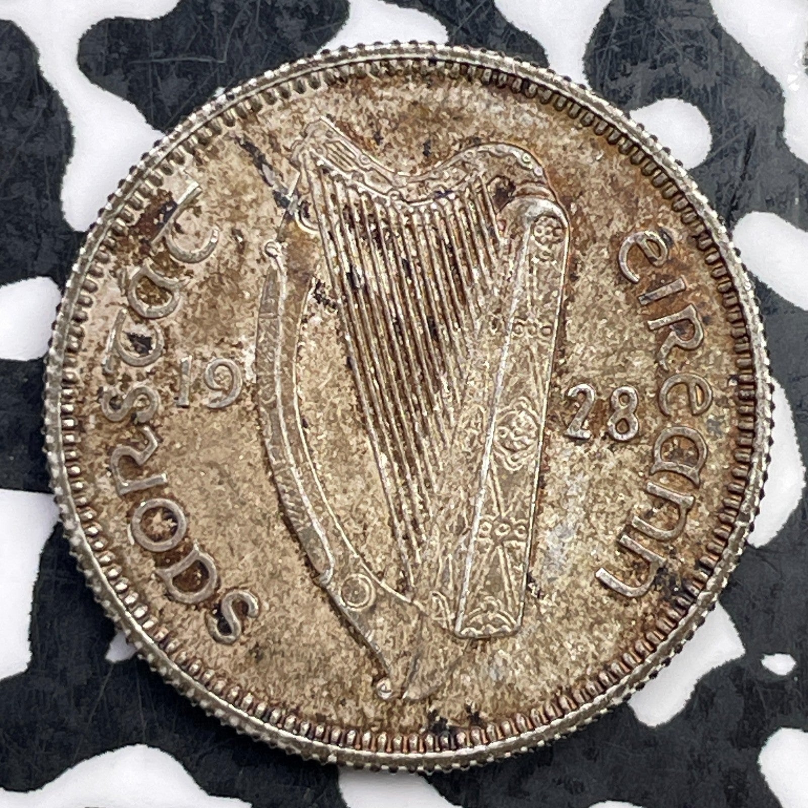 1928 Ireland 1 Shilling Lot#F3425 Silver! High Grade! Beautiful!