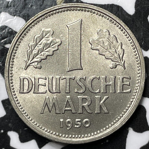 1950-G West Germany 1 Mark Lot#D7371 High Grade! Beautiful!