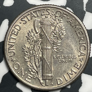 1940 U.S. Mercury Dime Lot#T9107 Silver! High Grade! Beautiful!