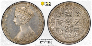 1849 G.B. Victoria 1 'Godless' Florin PCGS Cleaned-UNC Details Lot#G791 Silver!
