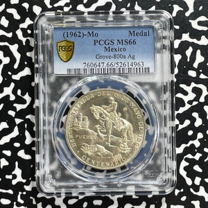 (1962)-Mo Mexico Battle Of Cinquo De Mayo Medal PCGS MS66 Lot#G1033 Silver!