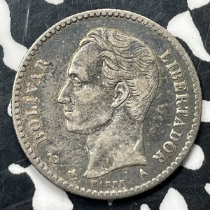 1874 Venezuela 10 Centavos Lot#JM8119 Silver! Nice! KM#13.2