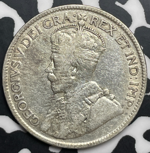 1917-C Newfoundland 25 Cents Lot#T9838 Silver!