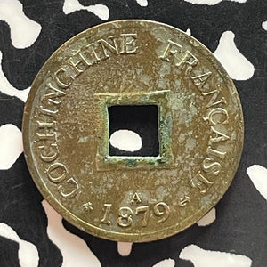 1879 French Indochina 1 Sapeque Lot#T5128 Corrosion