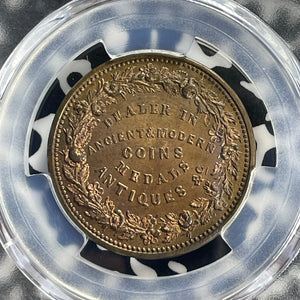 1834 G.B. London William Till Coin Dealer 1/2 Penny Token PCGS MS65RB Lot#G761