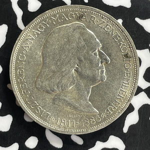 1930 Hungary 2 Pengo Lot#C0141 Silver! High Grade! Beautiful!