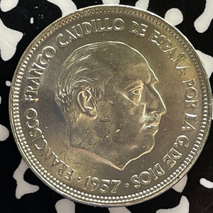1957(65) Spain 25 Pesetas Lot#T3071 High Grade! Beautiful!