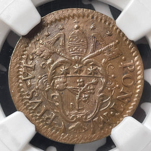 1779 Papal States Bologna 1 Quattrino NGC MS62BN Lot#G9018 Top Graded!