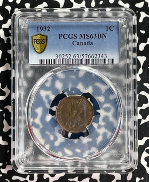 1932 Canada Small Cent PCGS MS63BN Lot#G875 Choice UNC!