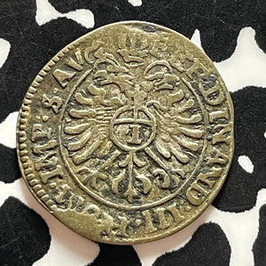 1645 Germany Augsburg 1 Kreuzer Lot#JM9386 Silver!