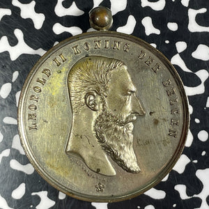 1886 Belgium Leopold II Provincial Agriculture Commerce Chamber Medal Lot#JM9230