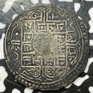 SE 1801 (1879) Nepal Shah Dynasty 1 Mohar Lot#D7177 Silver!