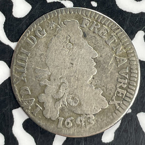 1693-K France 4 Sols 2 Deniers Lot#T8092 Silver! KM#281.7