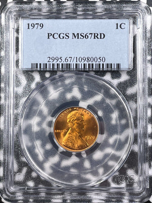 1979 U.S. Lincoln Memorial Cent PCGS MS67RD Lot#G9553 Gem BU!