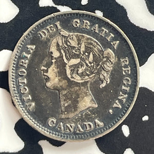 1900 Canada 5 Cents Lot#T7815 Silver! Nice! Narrow '0'