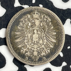 1876-B Germany 20 Pfennig Lot#T6963 Silver!
