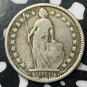 1906-B Switzerland 1/2 Franc Half Franc Lot#E9425 Silver!