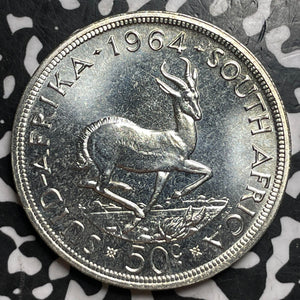 1964 South Africa 50 Cents Lot#D9904 Large Silver Coin! Proof!