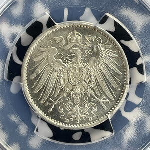 1911-D Germany 1 Mark PCGS MS64 Lot#G782 Silver! Key Date! Choice UNC! J-17