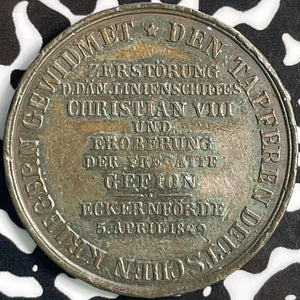 1849 Germany Schleswig-Holstein Battle of Eckernforde Medal Lot#E0150 Bend