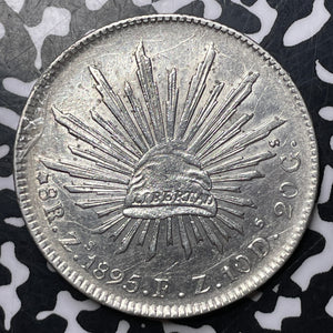 1895-Zs FZ Mexico 8 Reales Lot#MK232 Large Silver!