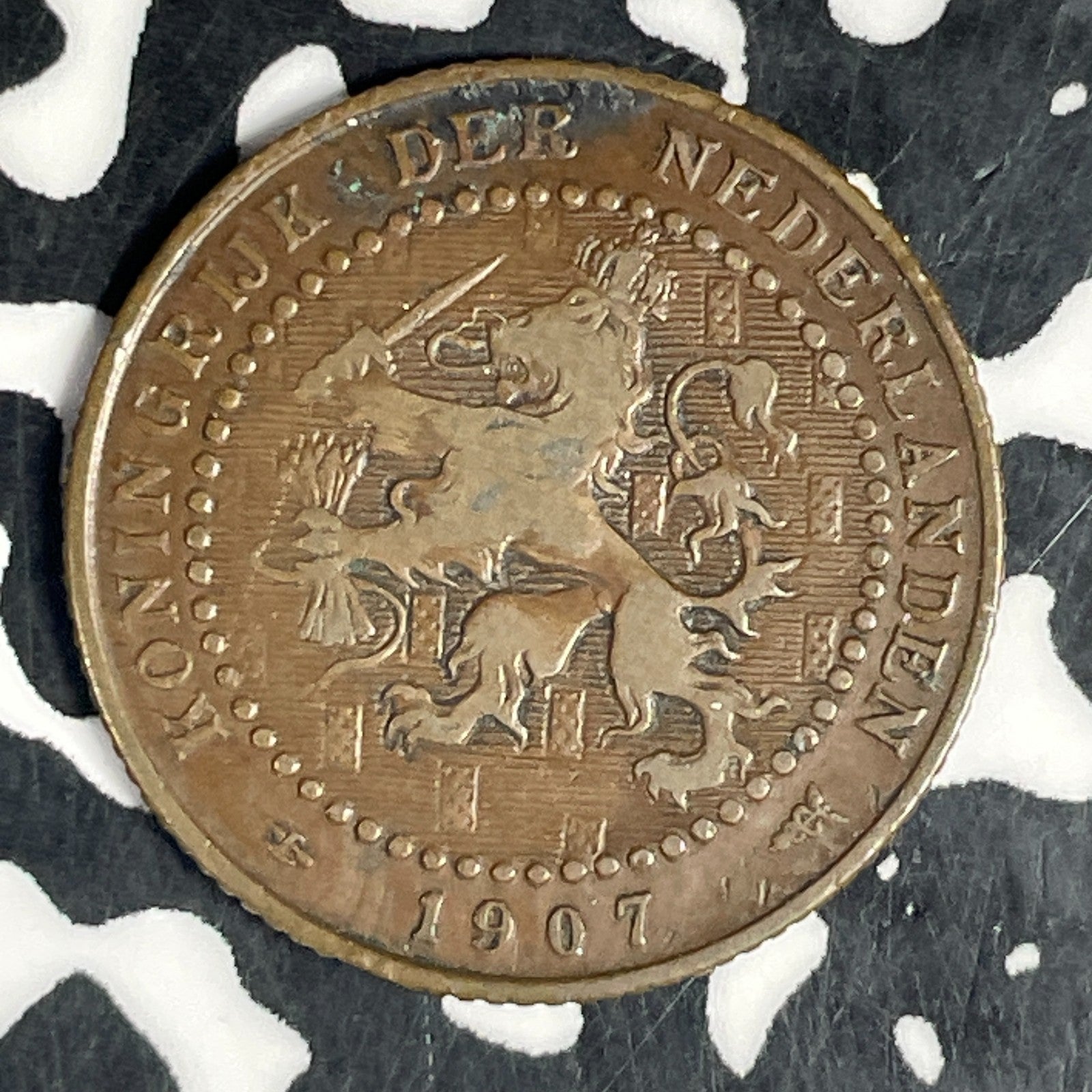 1907 Netherlands 1 Cent Lot#C6361