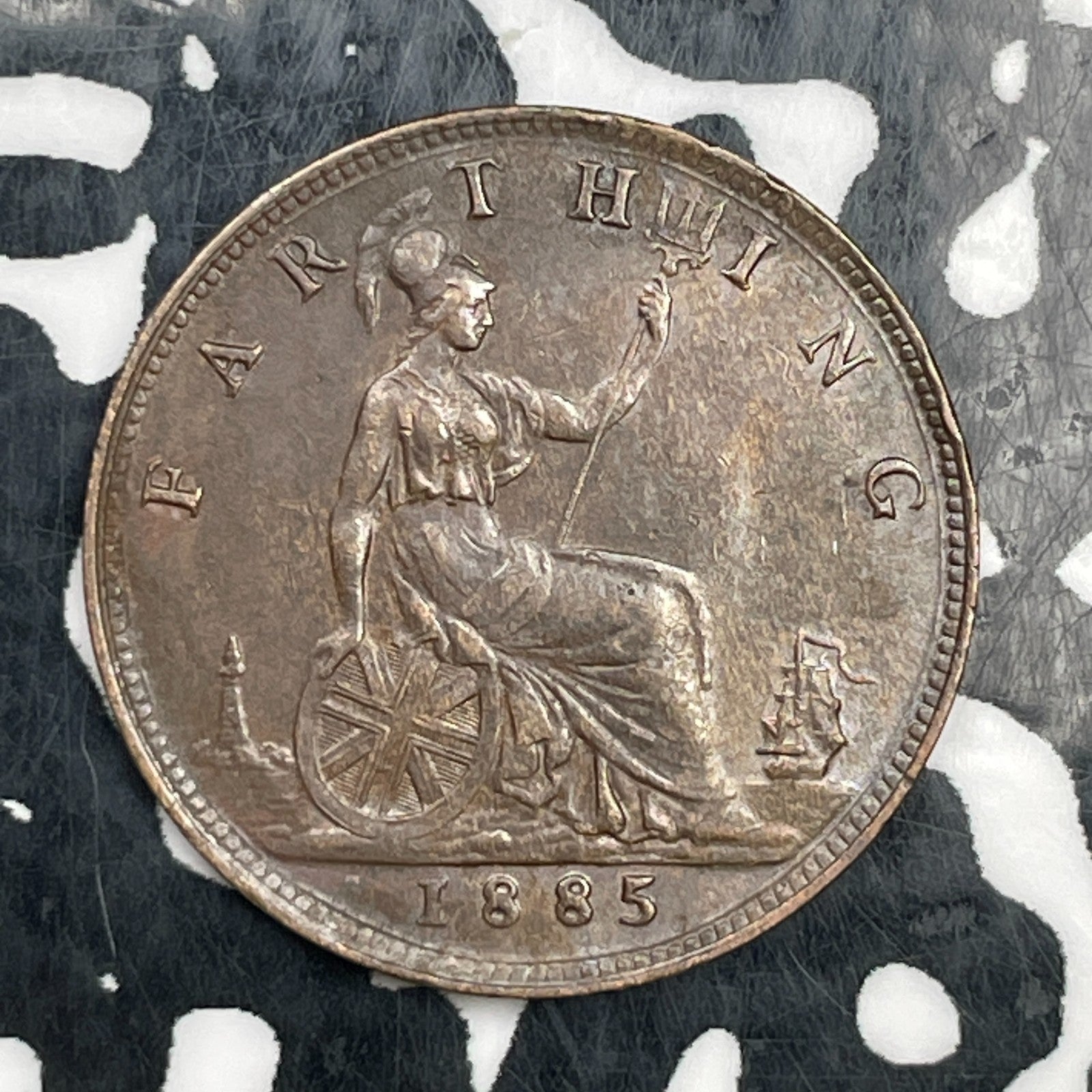 1885 Great Britain Farthing Lot#N2703 Nice!