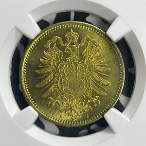 U/D Canada Gesangverein Tuetonia 5 Cents Token NGC MS65 Lot#G850 Gem BU!