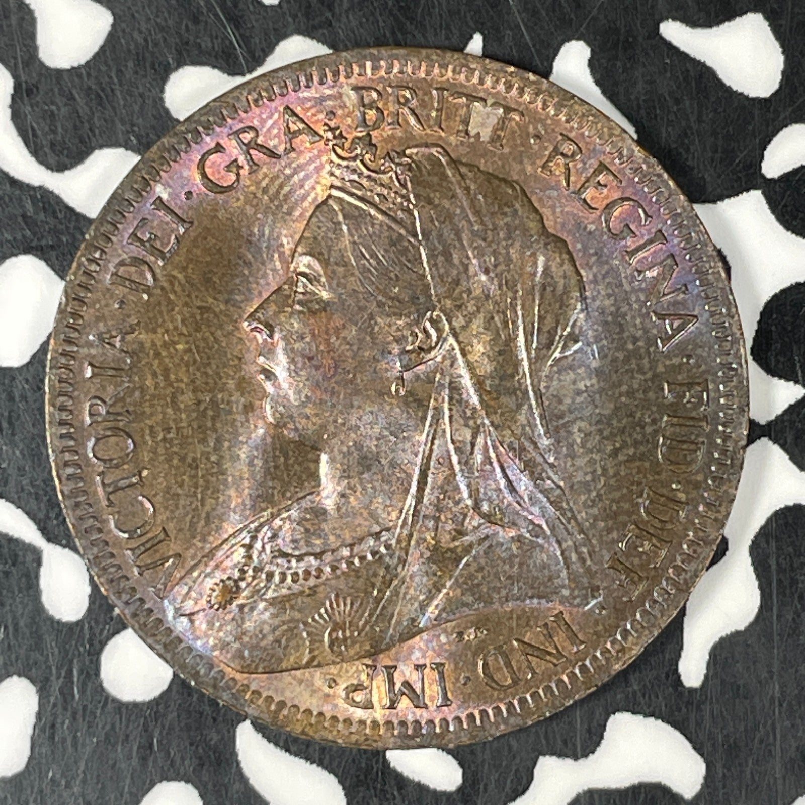 1901 Great Britain 1/2 Penny Half Penny Lot#C6680 High Grade! Beautiful!