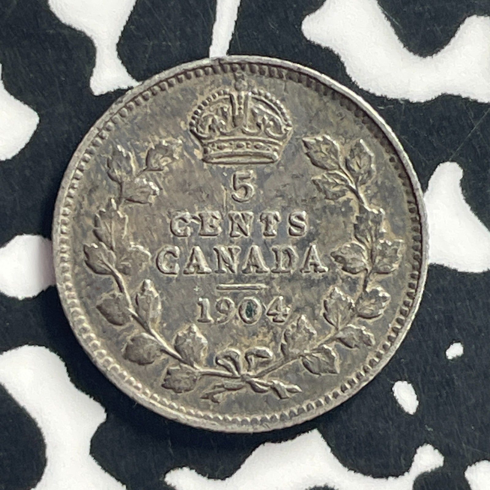 1904 Canada 5 Cents Lot#C2270 Silver! Nice!