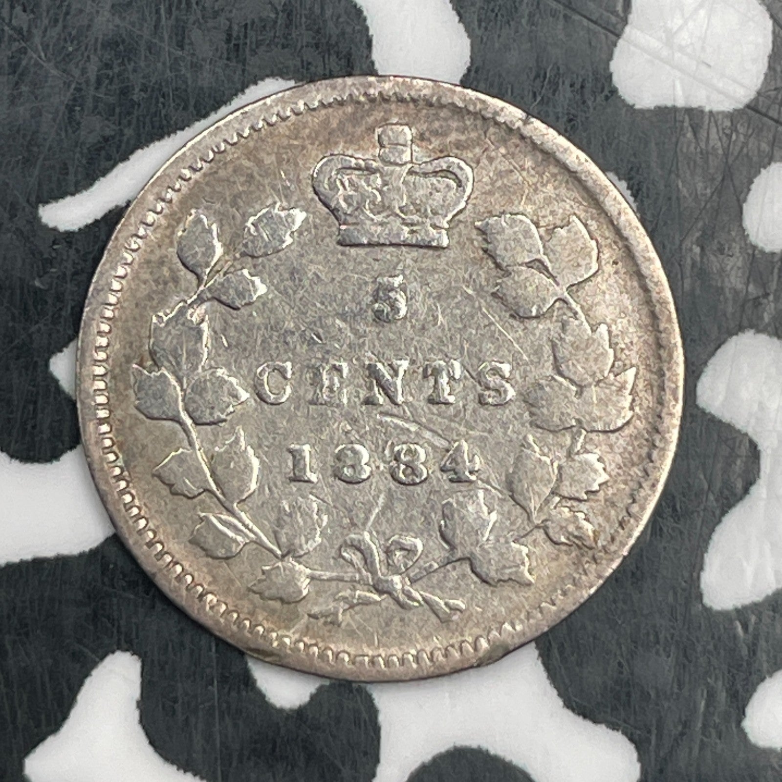 1884 Canada 5 Cents Lot#JM1652 Silver! Key Date!
