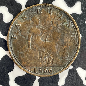 1866 Great Britain Farthing Lot#C1550