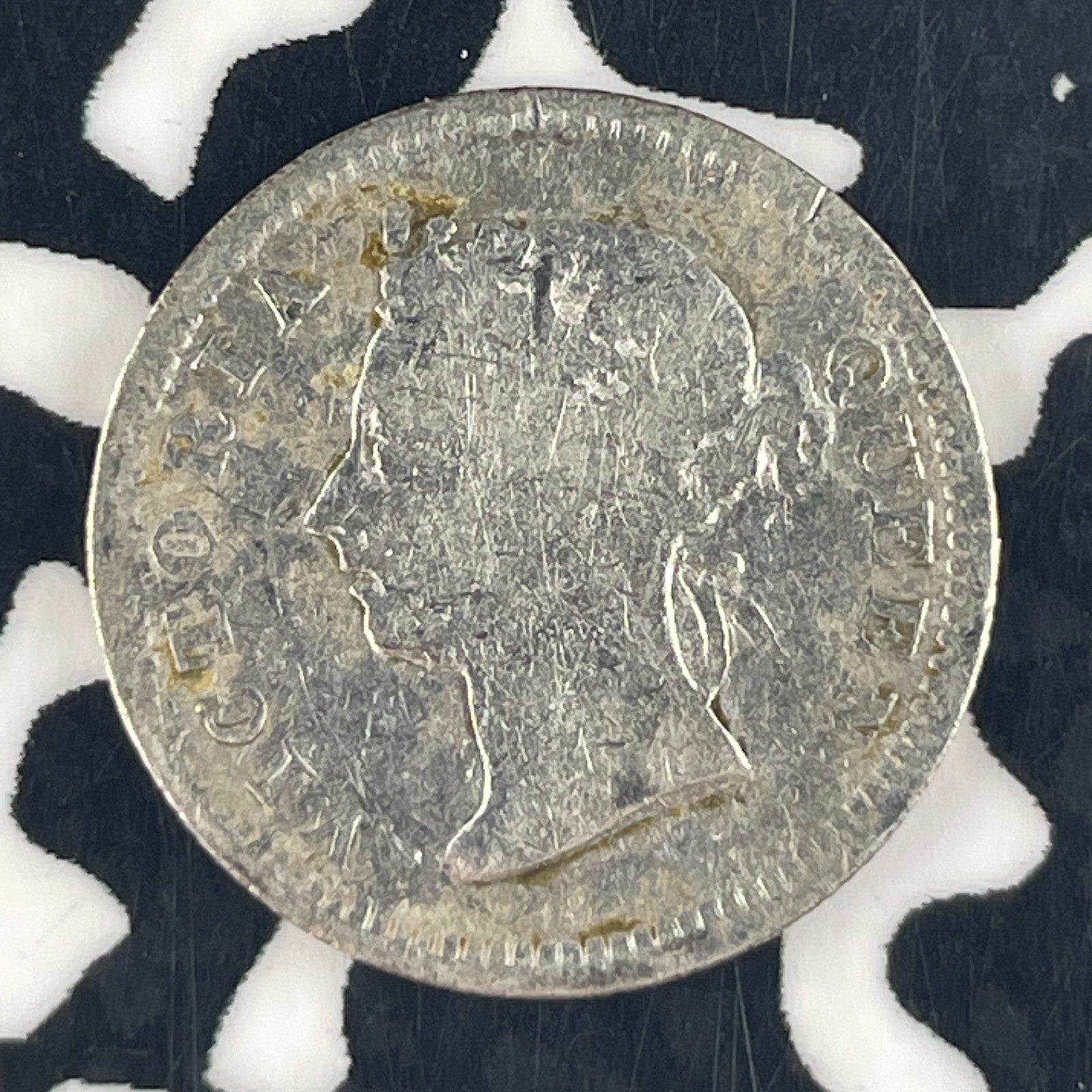 1888 Hong Kong 5 Cents Lot#F4536 Silver!