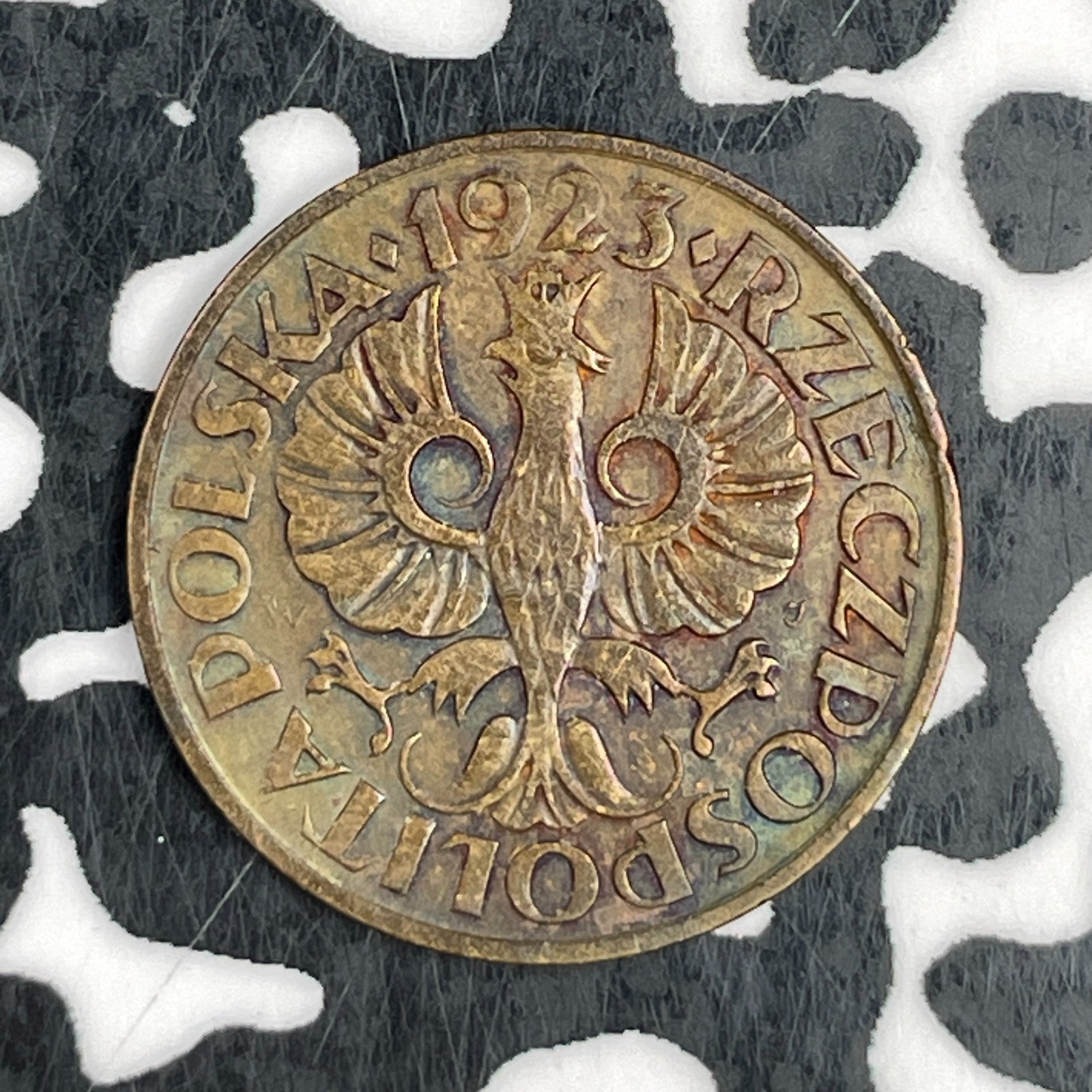 1923 Poland 2 Grosze Lot#F5956 Nice!