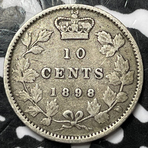 1898 Canada 10 Cents Lot#D7521 Silver!