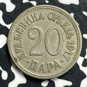 1917 Serbia 20 Para Lot#C0604