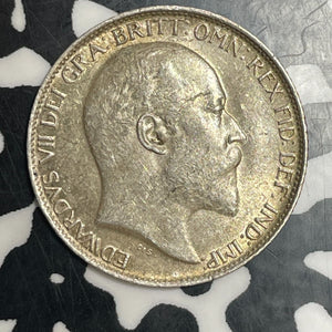 1902 Great Britain 6 Pence Sixpence Lot#T3523 Silver! High Grade! Beautiful!