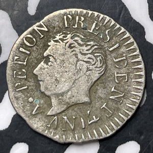 AN 14 (1817) Haiti 12 Centimes Lot#MK370 Silver! KM#14