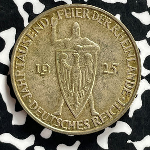 1925-D Germany 3 Mark Lot#JM9856 Silver! Nice!