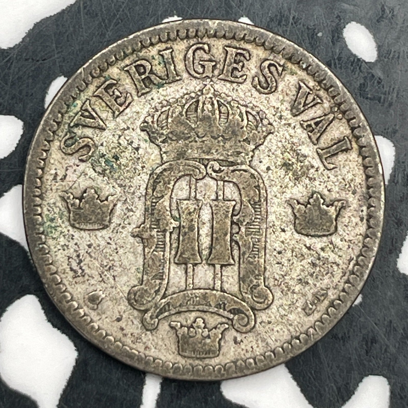 1907 Sweden 25 Ore Lot#F5300 Silver!